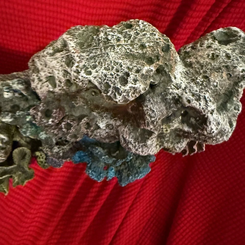 synthetic aquarium decor designed to look like a coral reef
